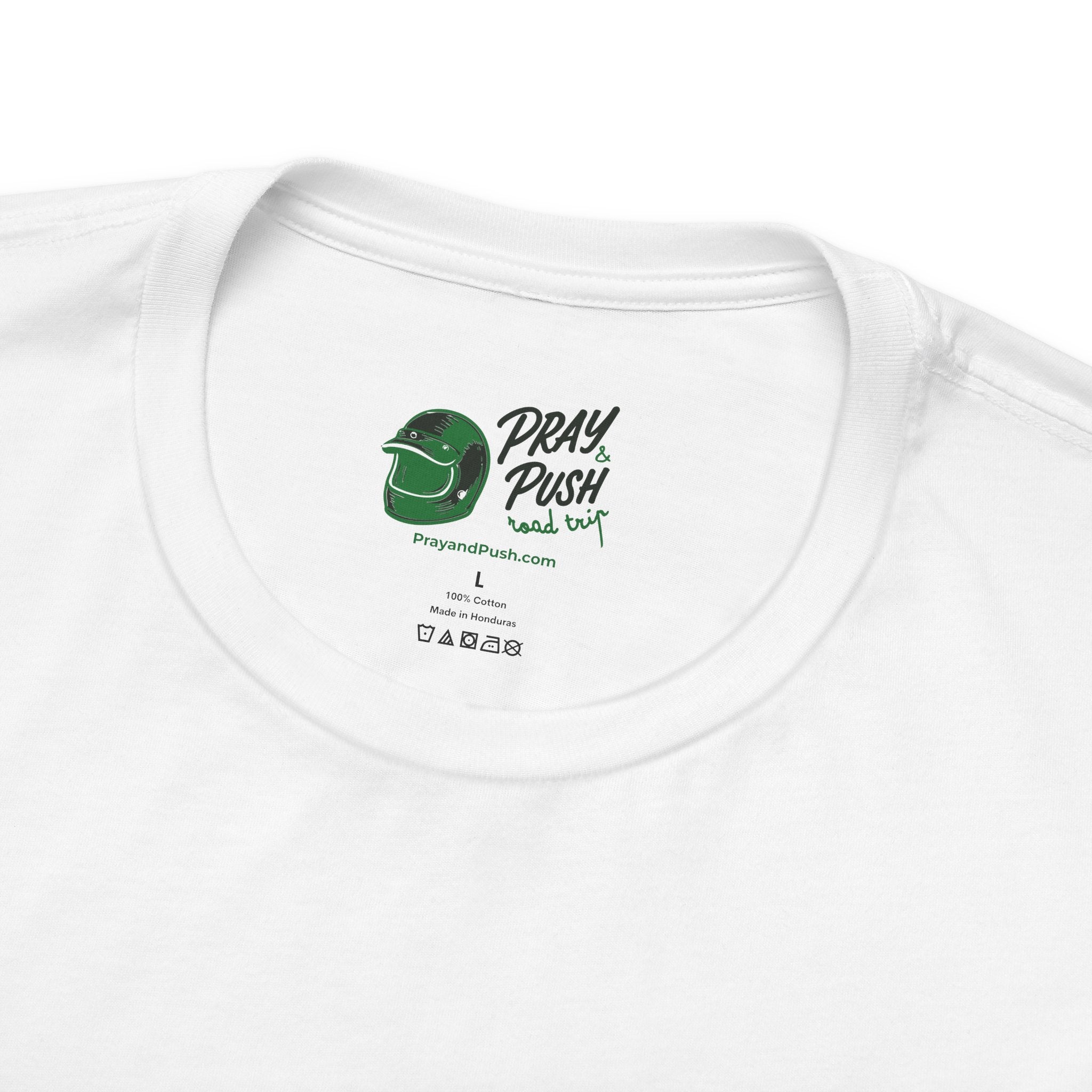 Road Trip White T-Shirt – Car Culture Apparel | Pray and Push